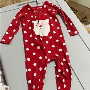 Infant Santa footie pajamas